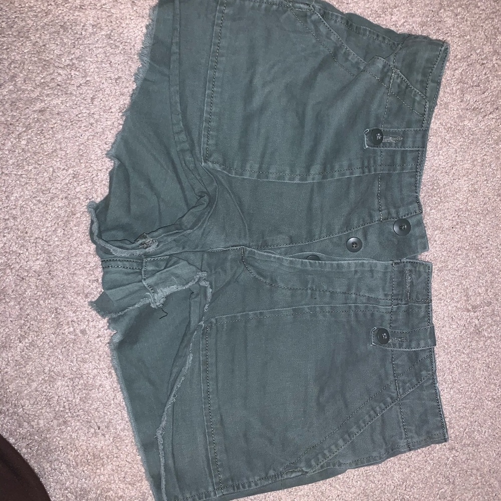 Army green shorts